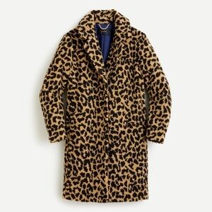 J. Crew Leopard Print Teddy Jacket